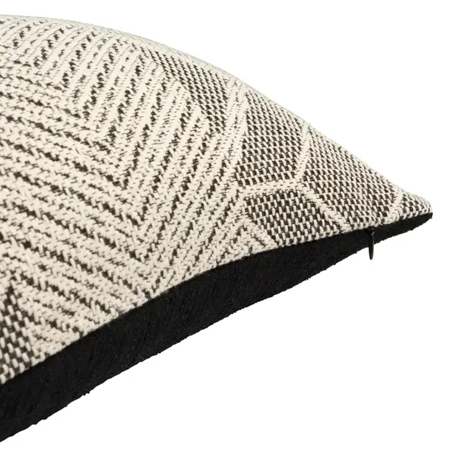 CAPA PARA ALMOFADA 50 CM X 30 CM MUNDARI - NATURAL/PRETO - Foto 4