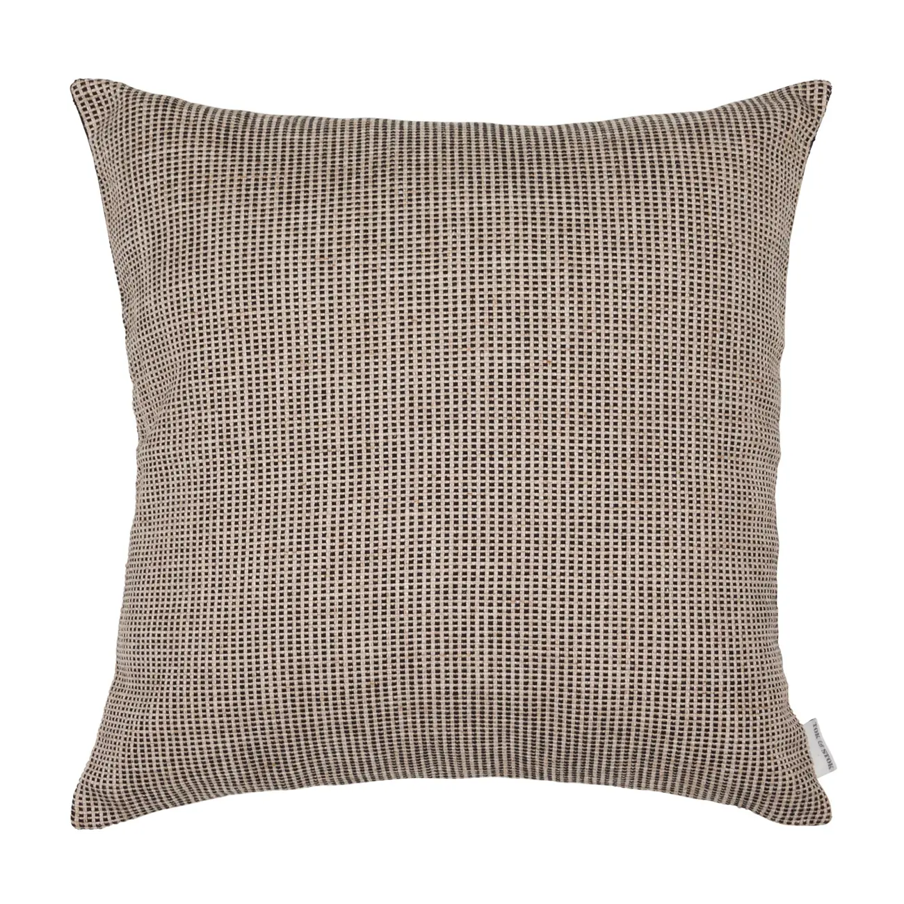 CAPA PARA ALMOFADA 43 CM X 43 CM THURI - NATURAL/PRETO - Foto 1