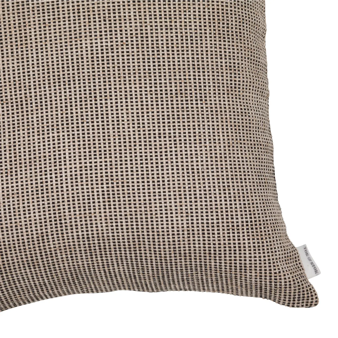 CAPA PARA ALMOFADA 43 CM X 43 CM THURI - NATURAL/PRETO - Foto 2
