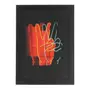 QUADRO 22 CM X 30 CM PEACE & LOVE - PRETO/MULTICOR - Foto 1