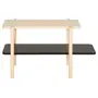 SAPATEIRA 31 CM X 78 CM X 43 CM PLANC - NATURAL WASHED/PRETO - Foto 1