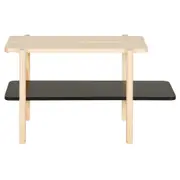 SAPATEIRA 31 CM X 78 CM X 43 CM PLANC - NATURAL WASHED/PRETO - Foto 1