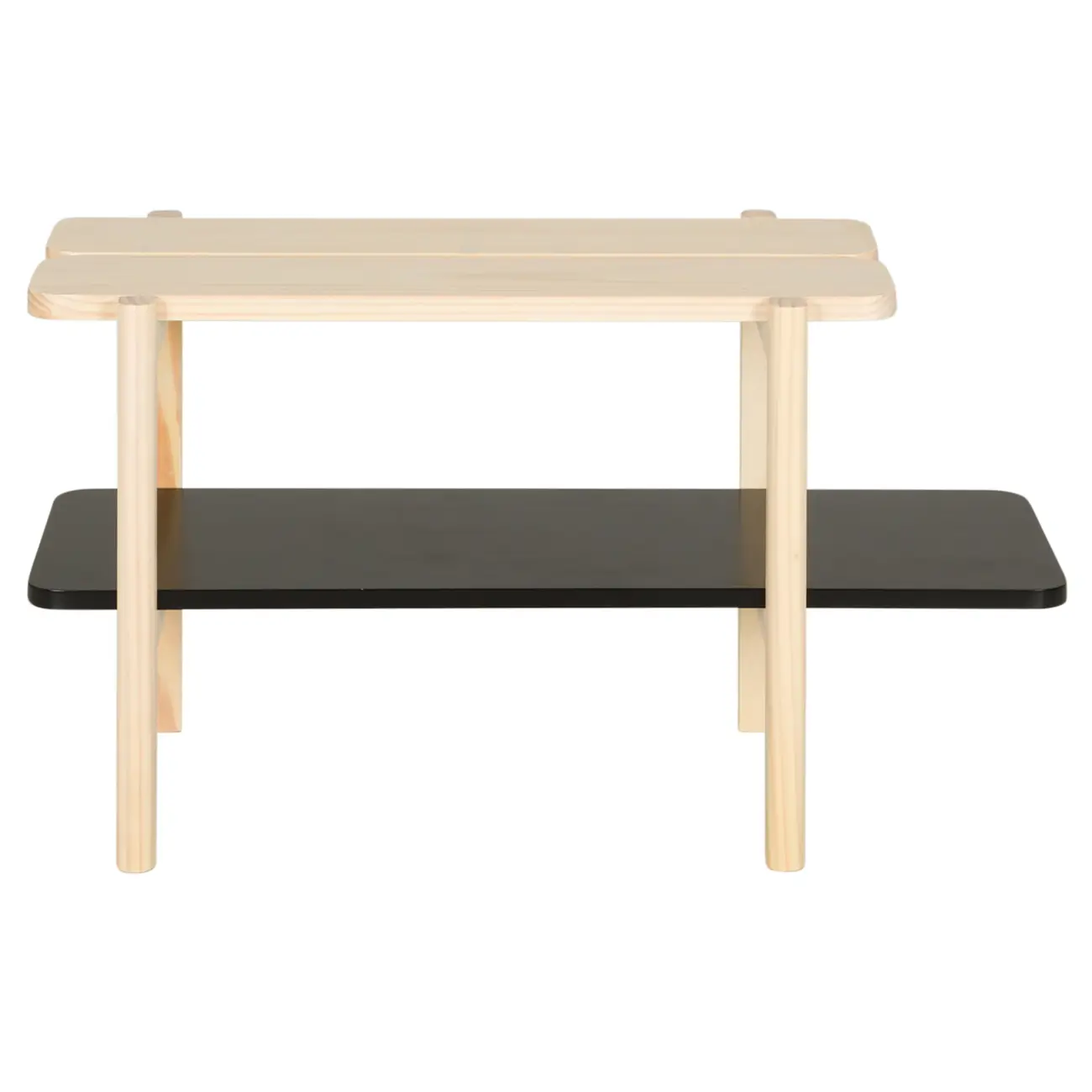 SAPATEIRA 31 CM X 78 CM X 43 CM PLANC - NATURAL WASHED/PRETO - Foto 1