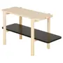 SAPATEIRA 31 CM X 78 CM X 43 CM PLANC - NATURAL WASHED/PRETO - Foto 2