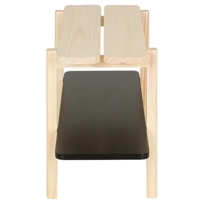 SAPATEIRA 31 CM X 78 CM X 43 CM PLANC - NATURAL WASHED/PRETO - Foto 3