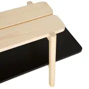 SAPATEIRA 31 CM X 78 CM X 43 CM PLANC - NATURAL WASHED/PRETO - Foto 4