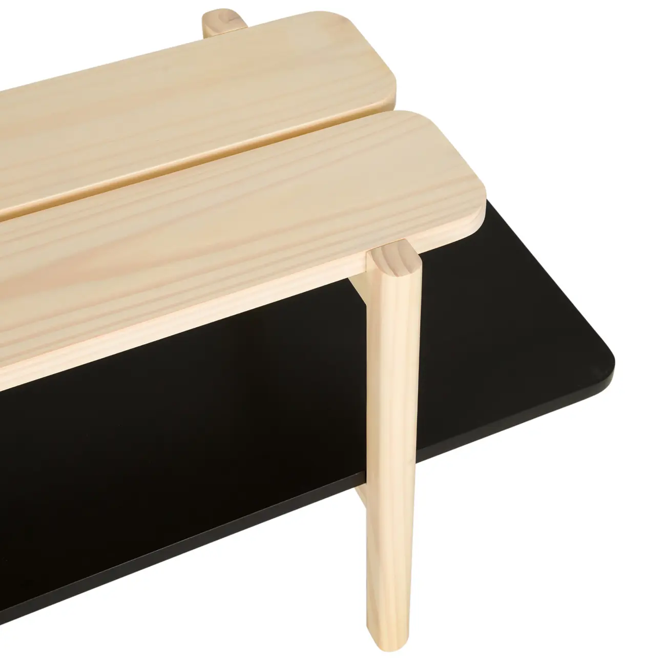 SAPATEIRA 31 CM X 78 CM X 43 CM PLANC - NATURAL WASHED/PRETO - Foto 4