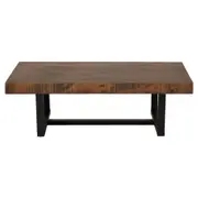MESA DE CENTRO 1,10 M X 60 CM NIARA - PRETO/NOZES RÚSTICO - Foto 1