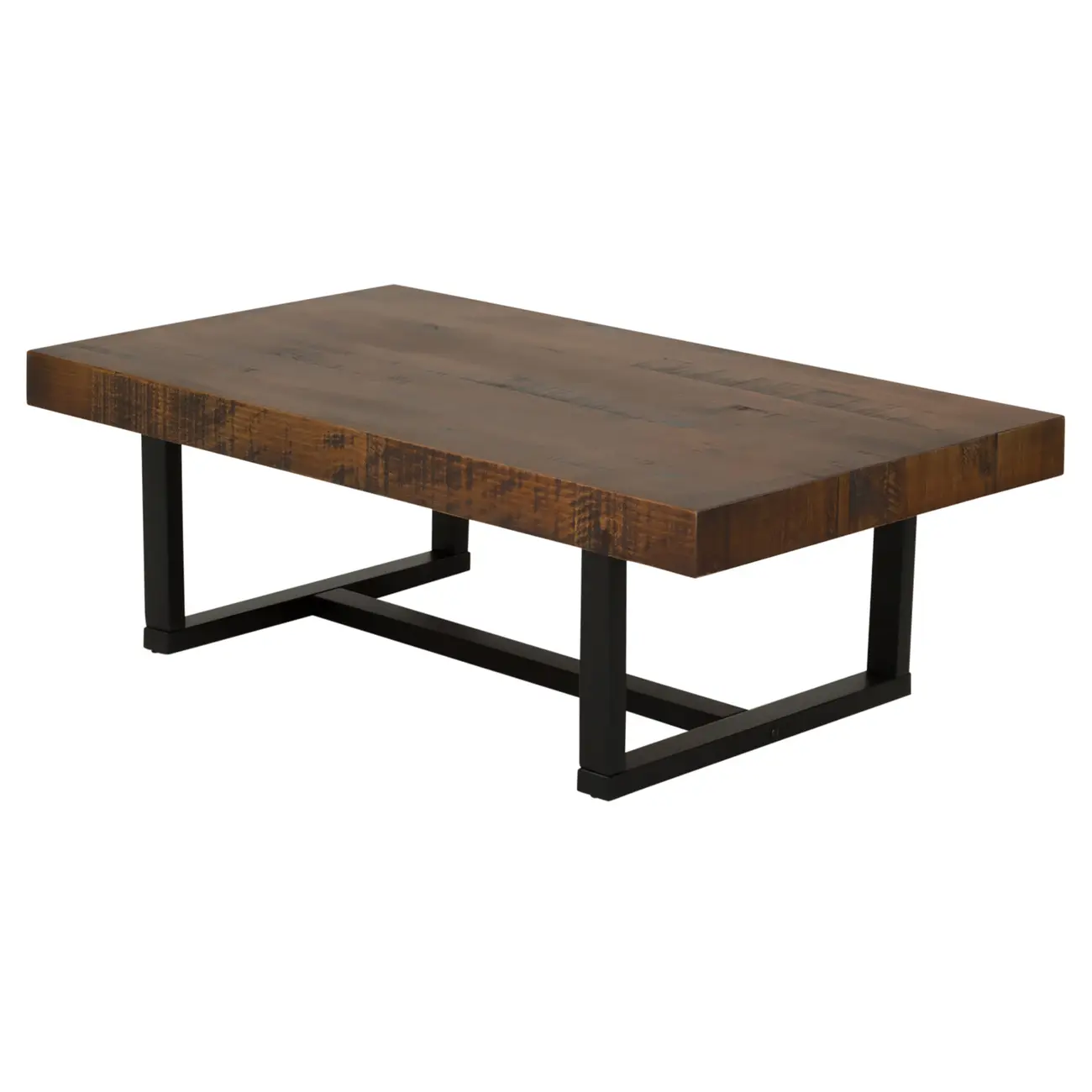 MESA DE CENTRO 1,10 M X 60 CM NIARA - PRETO/NOZES RÚSTICO - Foto 2
