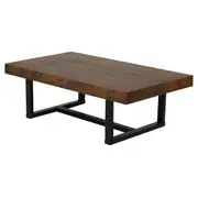 MESA DE CENTRO 1,10 M X 60 CM NIARA - PRETO/NOZES RÚSTICO - Foto 2