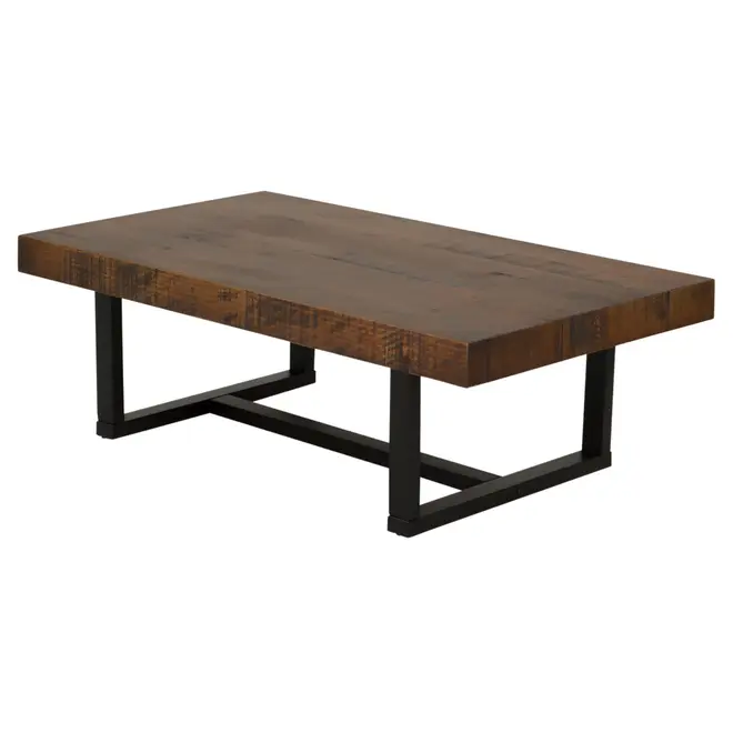 MESA DE CENTRO 1,10 M X 60 CM NIARA - PRETO/NOZES RÚSTICO - Foto 2