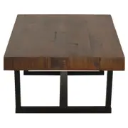 MESA DE CENTRO 1,10 M X 60 CM NIARA - PRETO/NOZES RÚSTICO - Foto 3