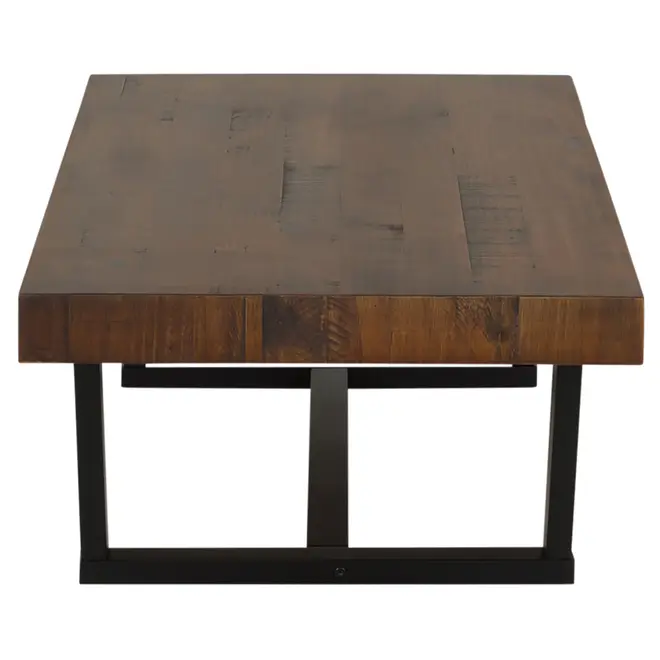 MESA DE CENTRO 1,10 M X 60 CM NIARA - PRETO/NOZES RÚSTICO - Foto 3
