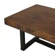 MESA DE CENTRO 1,10 M X 60 CM NIARA - PRETO/NOZES RÚSTICO - Foto 4