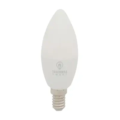 LÂMPADA VELA INTELIGENTE RGB E14 E27 6W 127 220V TASCHIBRA