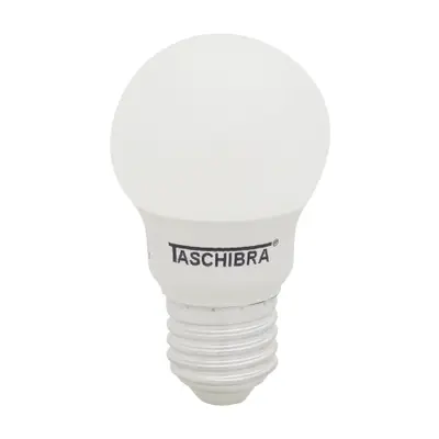 LÂMPADA LED BULBO A60 E27 4,9W 6500K 127 220V LUZ BRANCA TASCHIBRA