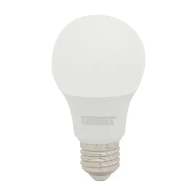 LÂMPADA LED BULBO A60 E27 7W 3000K 127 220V LUZ AMARELA TASCHIBRA