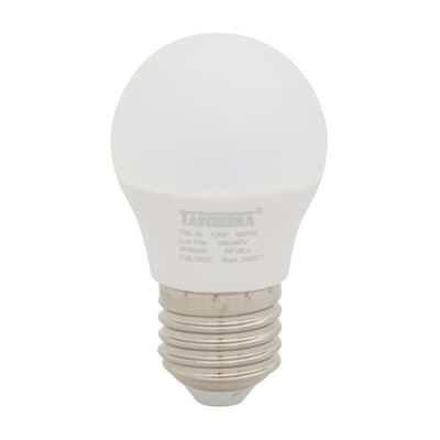 LÂMPADA LED BULBO BOLINHA E27 4,8W 127 220V LUZ AMARELA TASCHIBRA
