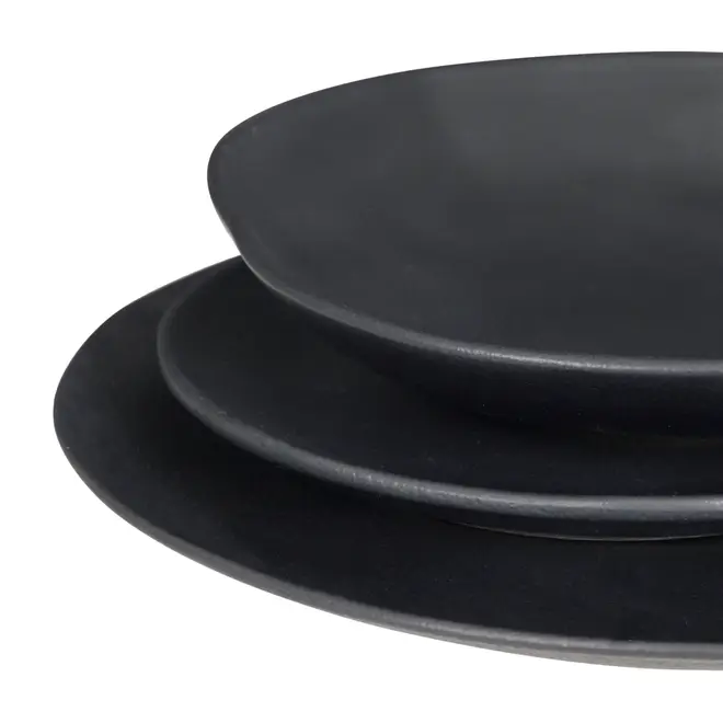 APARELHO DE JANTAR 12 PEÇAS GEO ORGÂNICO - PRETO - Foto 5