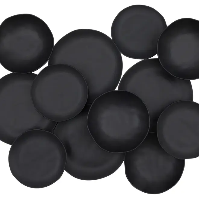 APARELHO DE JANTAR 12 PEÇAS GEO ORGÂNICO - PRETO - Foto 6