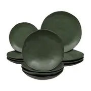 APARELHO DE JANTAR 12 PEÇAS GEO ORGÂNICO - VERDE ESCURO - Foto 1