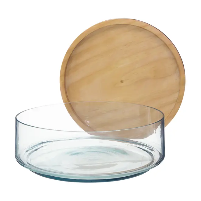 CENTRO DE MESA 29 CM REPOUSO - VERDE/AMÊNDOA - Foto 2