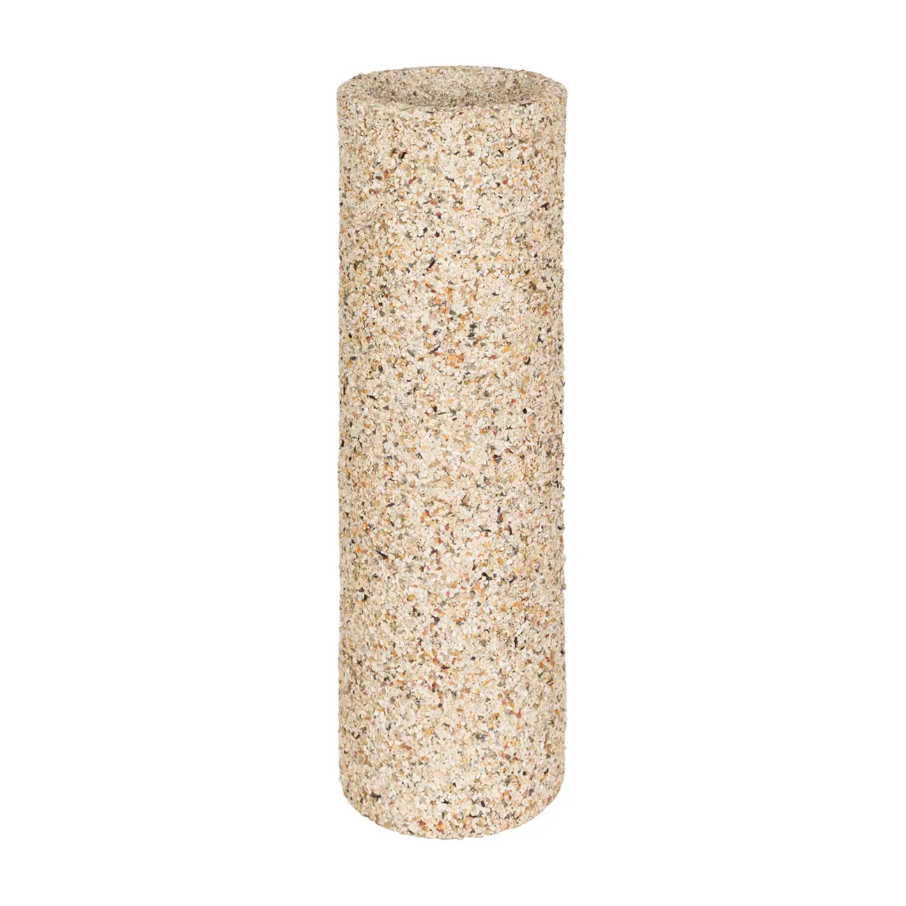VASO DECORATIVO 30 CM CASCALHO - BRANCO/FIBRA CLARA - Foto 1