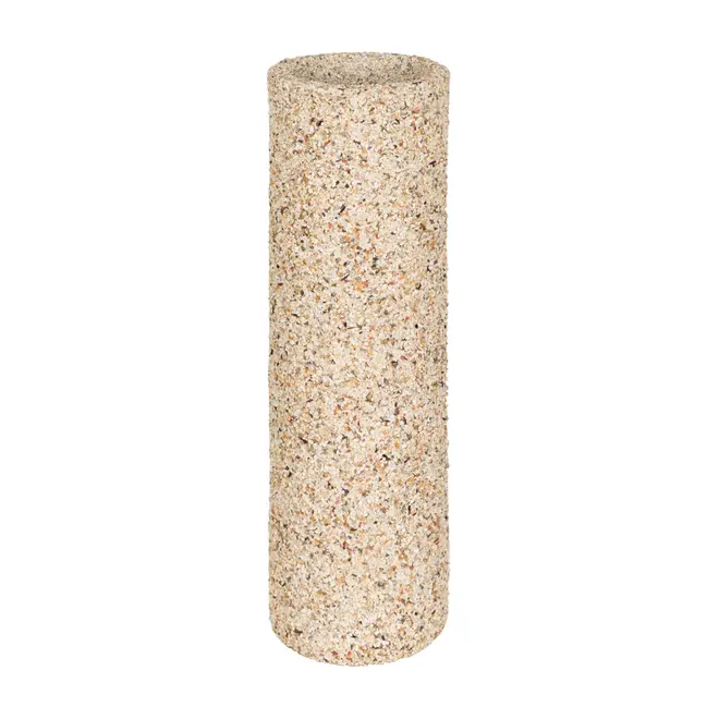 VASO DECORATIVO 30 CM CASCALHO - BRANCO/FIBRA CLARA - Foto 1