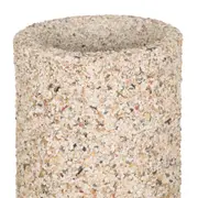 VASO DECORATIVO 30 CM CASCALHO - BRANCO/FIBRA CLARA - Foto 2