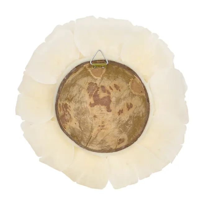 ADORNO 20 CM ESCAMA DE PEIXE ROSA - BRANCO/FIBRA CLARA - Foto 6