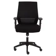 CADEIRA DE ESCRITÓRIO KEYWORD - PRETO/PRETO - Foto 2