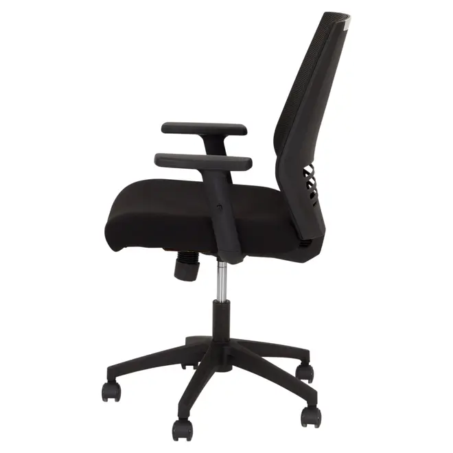 CADEIRA DE ESCRITÓRIO KEYWORD - PRETO/PRETO - Foto 3