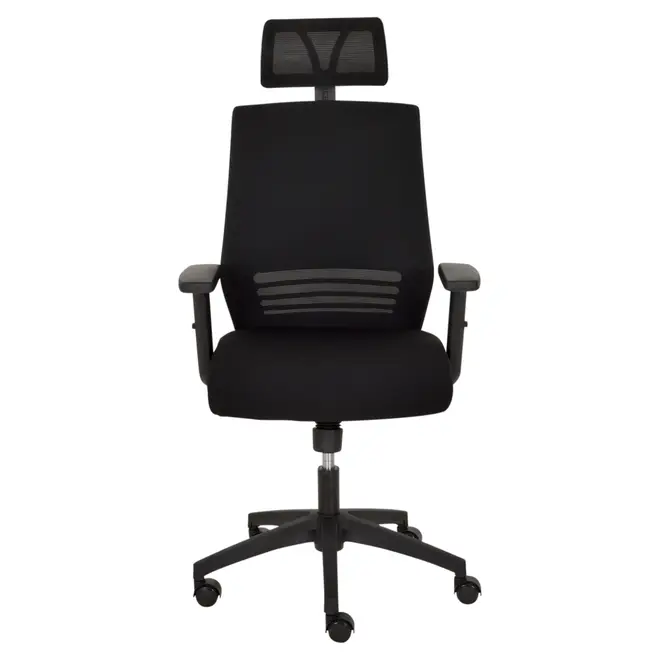 CADEIRA DE ESCRITÓRIO ALTA KEYWORD - PRETO/PRETO - Foto 2