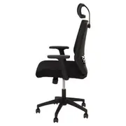 CADEIRA DE ESCRITÓRIO ALTA KEYWORD - PRETO/PRETO - Foto 3
