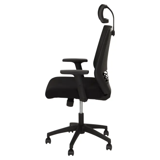 CADEIRA DE ESCRITÓRIO ALTA KEYWORD - PRETO/PRETO - Foto 3