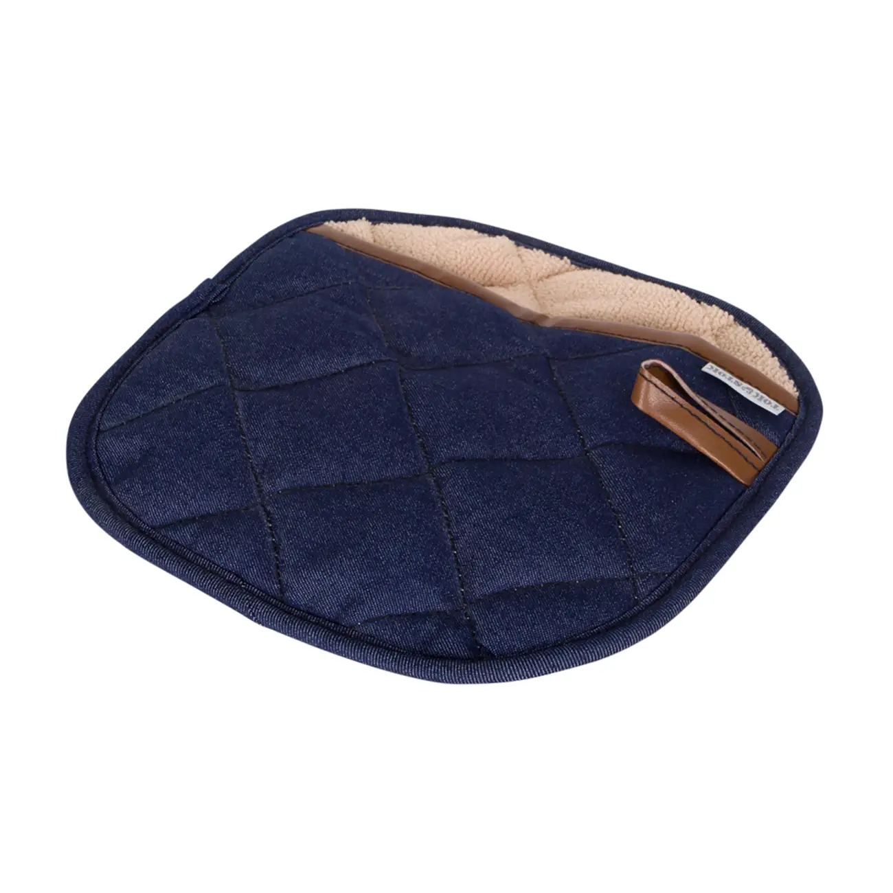 LUVA FORNO COM PEGADOR THE BEST CHEF - JEANS AZUL/MARROM - Foto 5