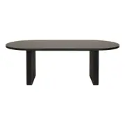MESA DE JANTAR OVAL 2,20 M X 1 M LINHAS - PRETO - Foto 1