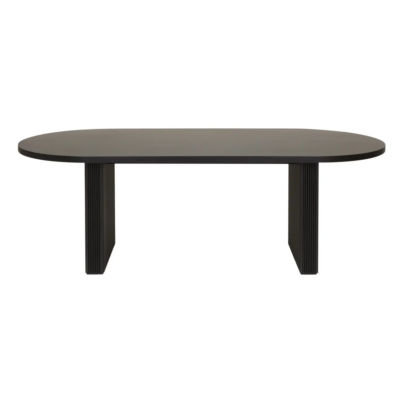 MESA DE JANTAR OVAL 2,20 M X 1 M LINHAS - PRETO - Foto 1
