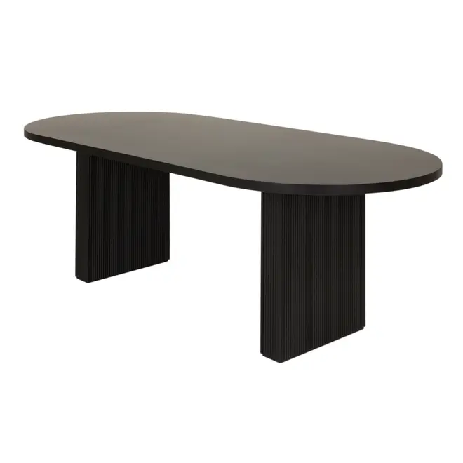 MESA DE JANTAR OVAL 2,20 M X 1 M LINHAS - PRETO - Foto 2