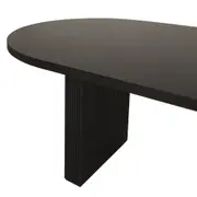 MESA DE JANTAR OVAL 2,20 M X 1 M LINHAS - PRETO - Foto 4