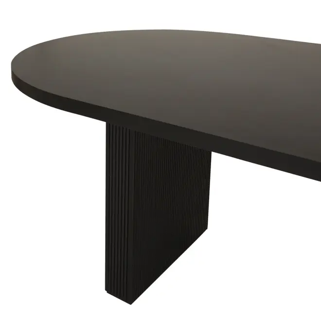 MESA DE JANTAR OVAL 2,20 M X 1 M LINHAS - PRETO - Foto 4