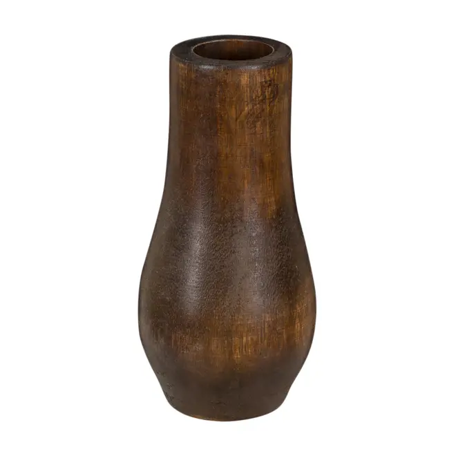 VASO DECORATIVO 17 CM LITHO - ENCERADO CASTANHO - Foto 1