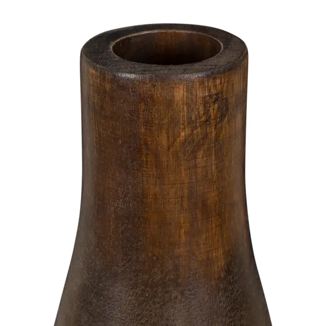 VASO DECORATIVO 17 CM LITHO - ENCERADO CASTANHO - Foto 2