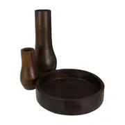VASO DECORATIVO 17 CM LITHO - ENCERADO CASTANHO - Foto 3