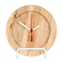 RELÓGIO DE MESA CAFEZAL 12 CM - KAFE MADEIRA/BRANCO - Foto 1