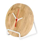 RELÓGIO DE MESA CAFEZAL 12 CM - KAFE MADEIRA/BRANCO - Foto 2