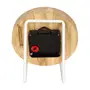 RELÓGIO DE MESA CAFEZAL 12 CM - KAFE MADEIRA/BRANCO - Foto 4