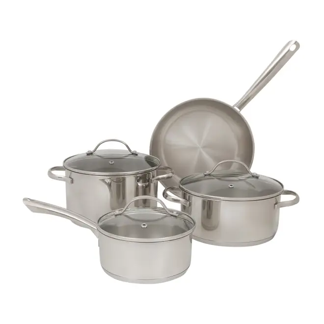 JOGO DE PANELAS INDUÇÃO COM 4 UNA - INOX/INCOLOR - Foto 1