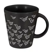 CANECA 200 ML RESPIRO PÁSSAROS I - PRETO/NATURAL - Foto 1