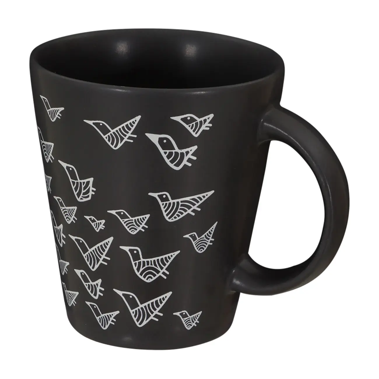 CANECA 200 ML RESPIRO PÁSSAROS I - PRETO/NATURAL - Foto 2